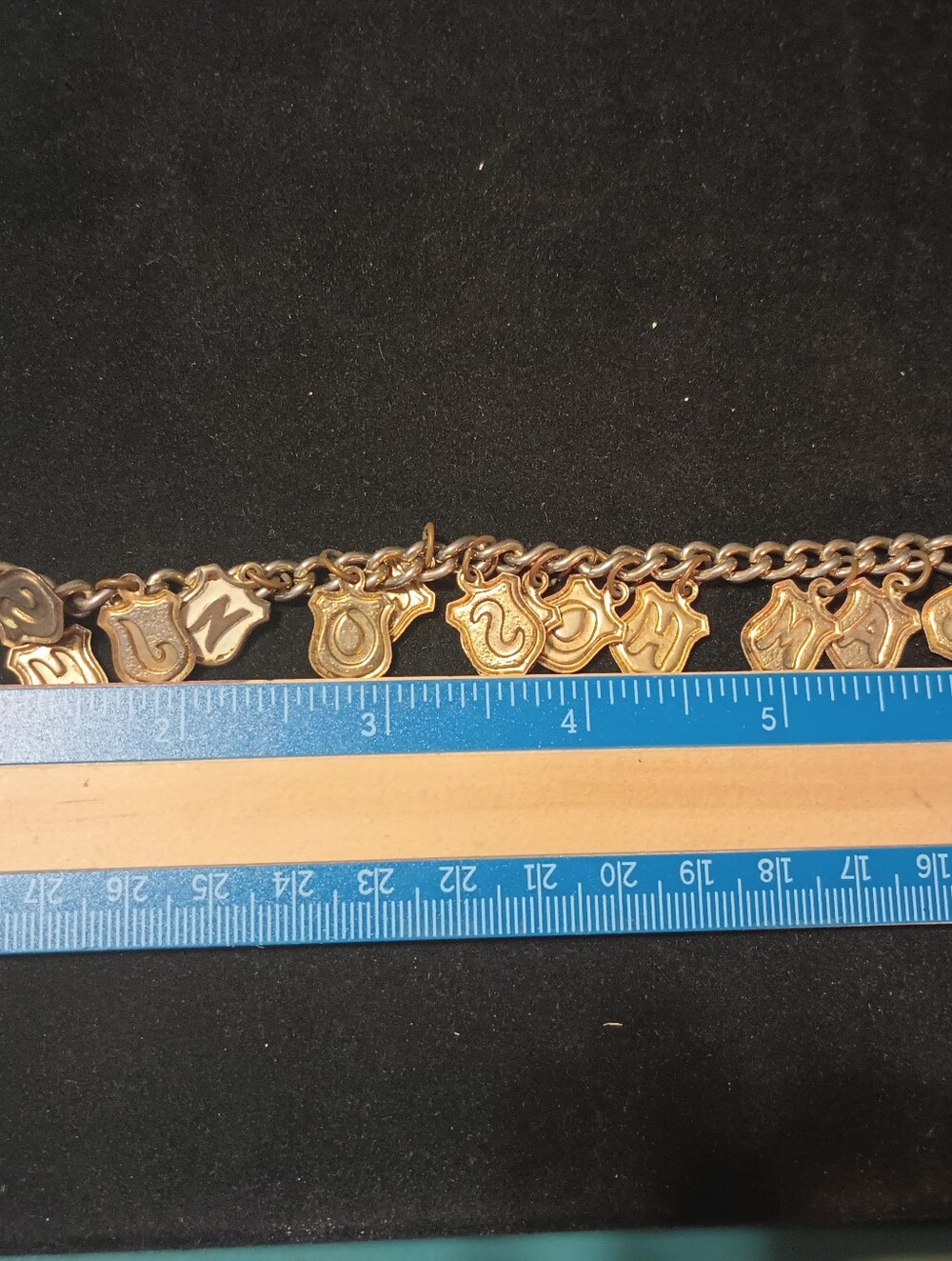 Vintage School Spirit Charm Bracelet. Sam Houston JHS - Picture 7 of 7